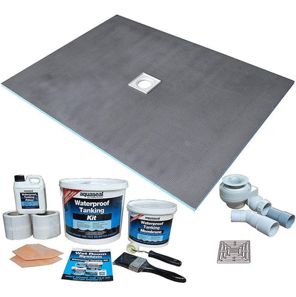 Wetroom Shower Tray & Aqua Kit