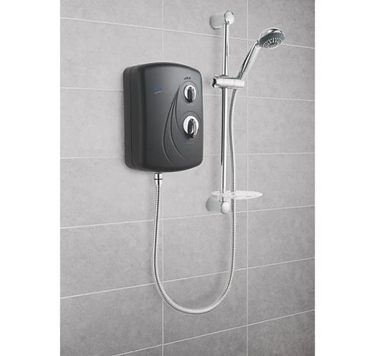 TRITON ENRICH BLACK / CHROME 8.5KW MANUAL ELECTRIC SHOWER