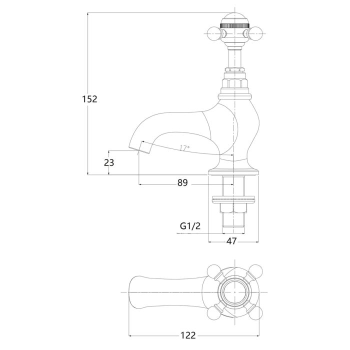 Fairford Winchester Pro Basin Pillar Taps