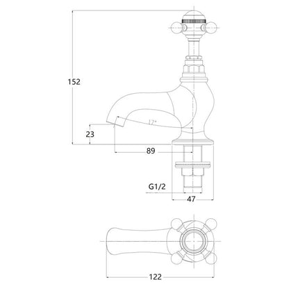 Fairford Winchester Pro Basin Pillar Taps