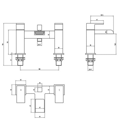 Fairford Rena Bath Shower Mixer