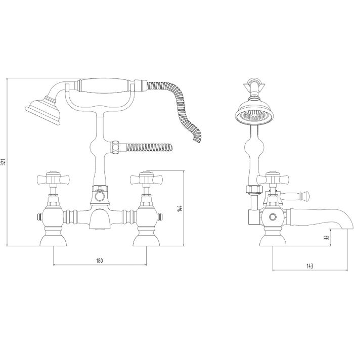 Fairford Harrow Bath Shower Mixer