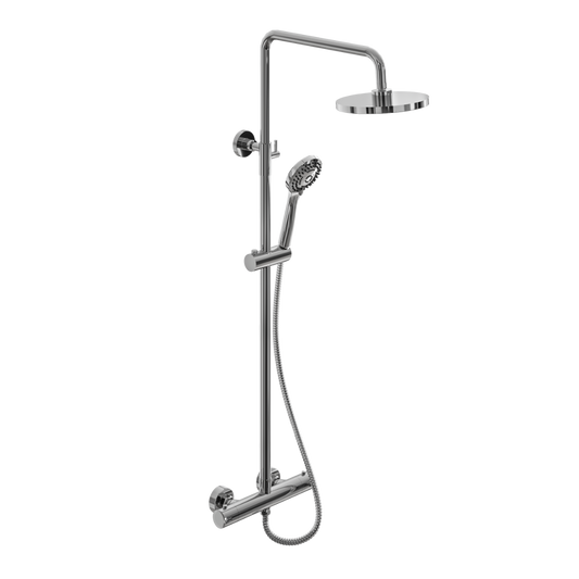 Lavish Element Exposed Round Shower Kit, Chrome