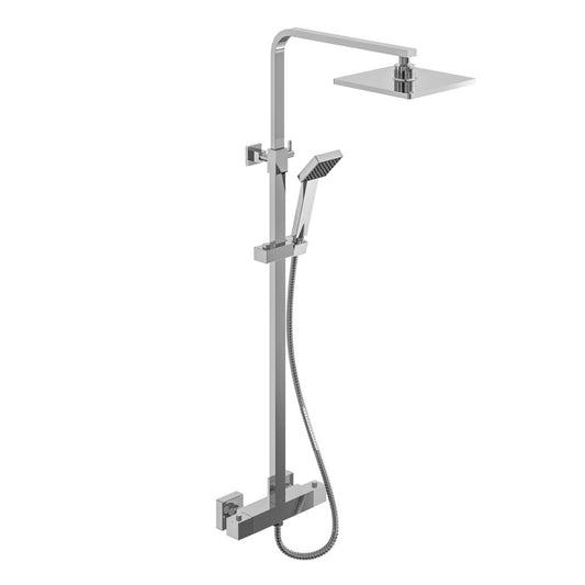 Radiance Una Exposed Square Shower Kit, Chrome