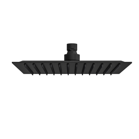 Fairford Una Matt Black 250 x 250mm Square Overhead Shower Head