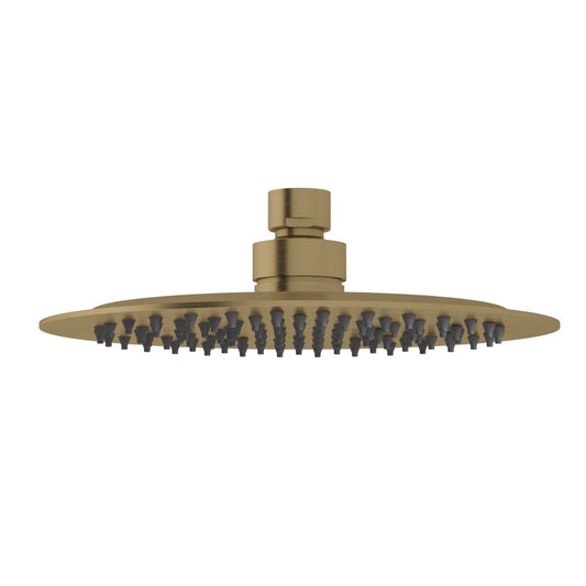 Fairford Element Brushed Brass 250 x 250mm Round Overhead Shower Head