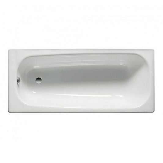 Pristine Rectangular Steel Bath with 2 Tap Holes