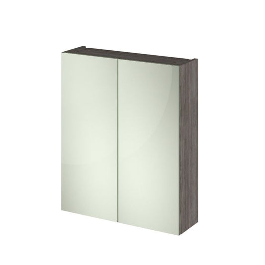 Fairford Union 600mm Slimline Grey Double Door Mirror Unit