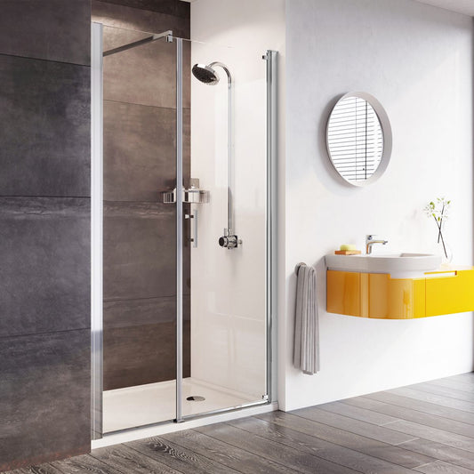 Fairford Pro 8 Frameless 8mm Pivot Shower Door with Inline Panel