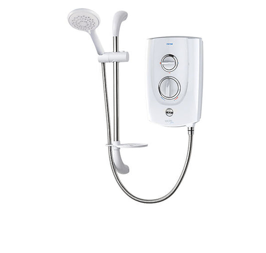 TRITON EXCITE PLUS WHITE / CHROME 8.5KW ELECTRIC SHOWER