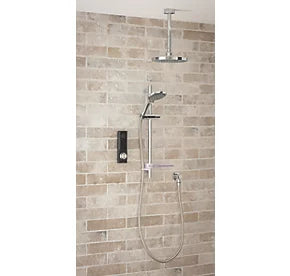 TRITON H2OME HP/COMBI CEILING & REAR FED DUAL OUTLET BLACK THERMOSTATIC DIGITAL MIXER SHOWER