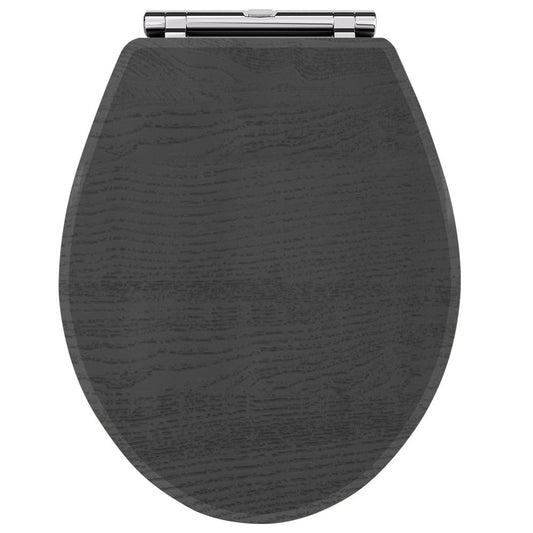 Fairford Round Soft Close Toilet Seat, Dark Grey