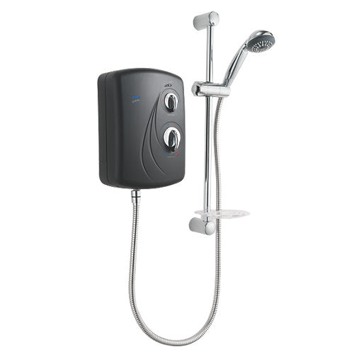 TRITON ENRICH BLACK / CHROME 9.5KW MANUAL ELECTRIC SHOWER