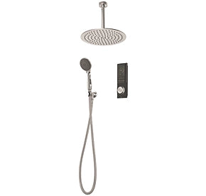 TRITON H2OME HP/COMBI CEILING & REAR FED DUAL OUTLET CHROME / BLACK THERMOSTATIC DIGITAL SHOWER