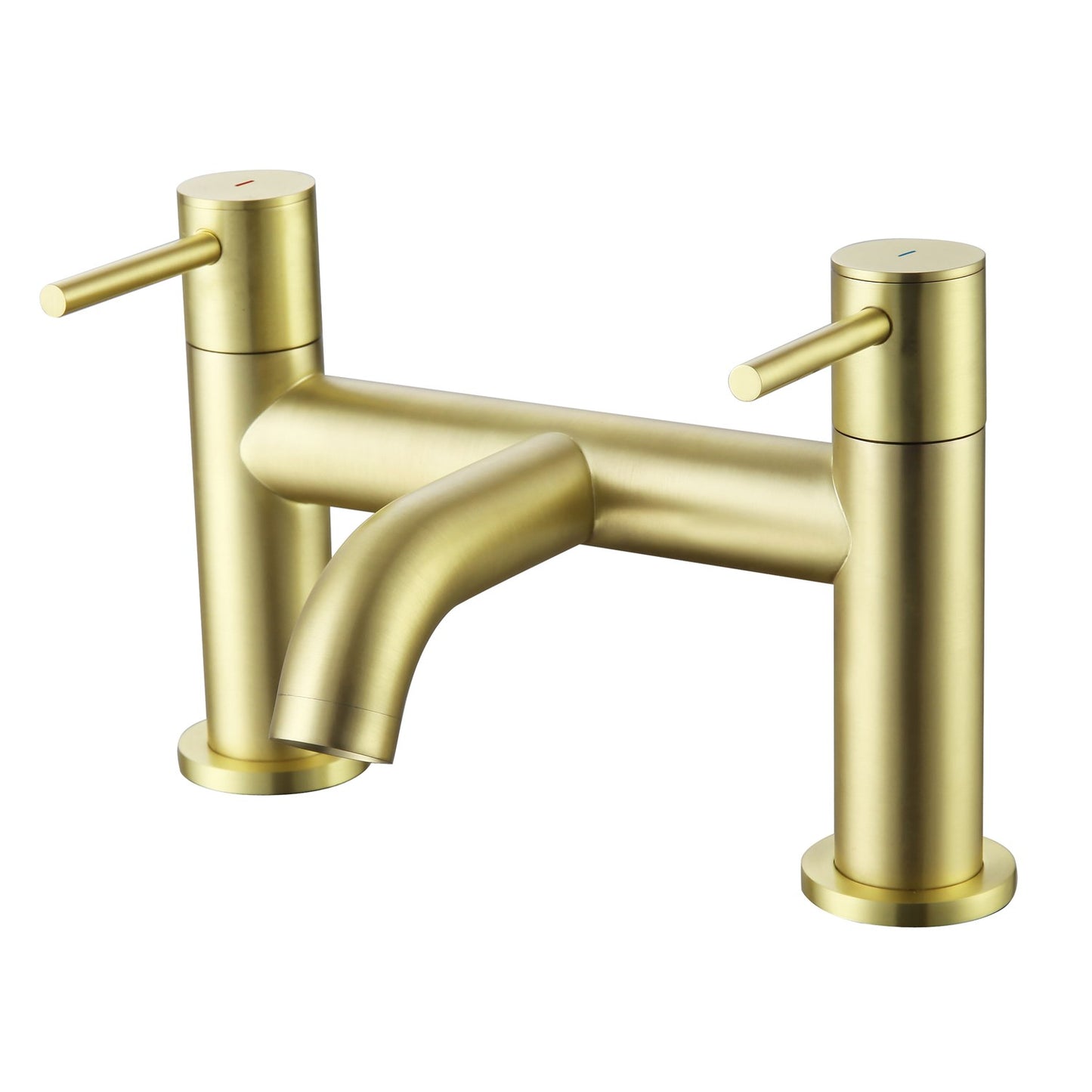 Serene Brushed Brass Deck Mounted Bath Filler