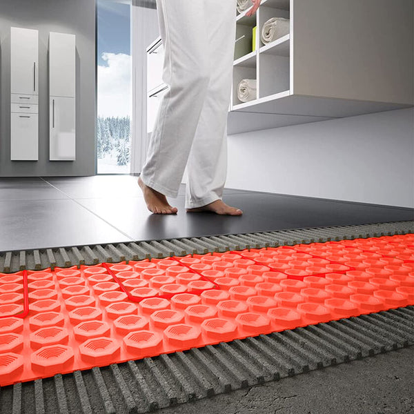 Underfloor Membrane Mat Base Underlay for Loose Cable Heating, Anti-Crack (Red)