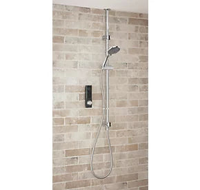 TRITON H2OME HP/COMBI CEILING-FED SINGLE OUTLET BLACK THERMOSTATIC DIGITAL MIXER SHOWER