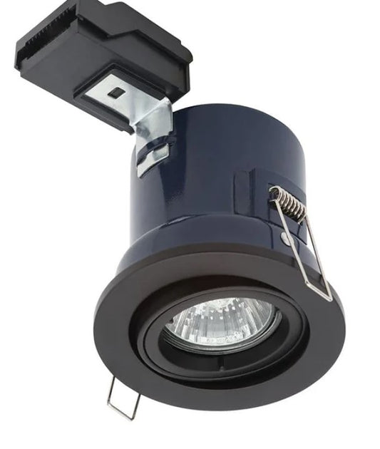 Class 1 Matt Black Fire Rated Adjustable Downlight