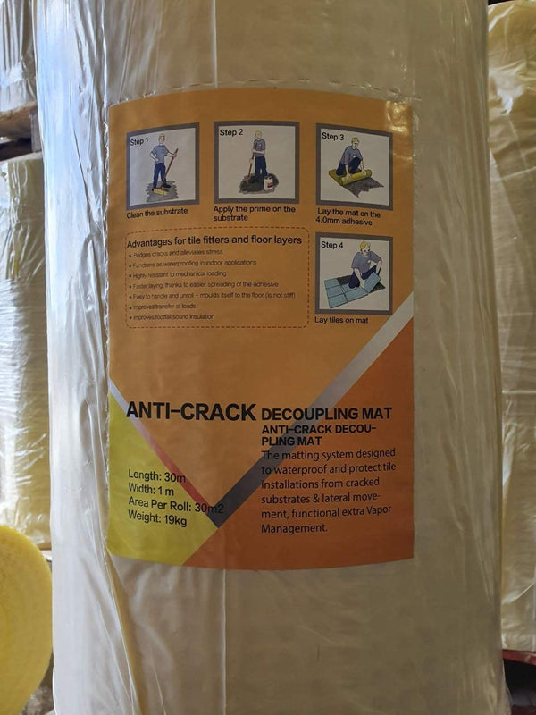 Decoupling Membrane for Newly Laid Floors Anti-Crack, Waterproof Yellow