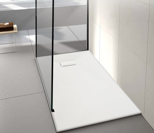 SMC Shower Base Pan Drain System - Wetroom Floor Cover Non-Slip, Curbless, Durable, Lightweight Sheet Moulding Compound Tray