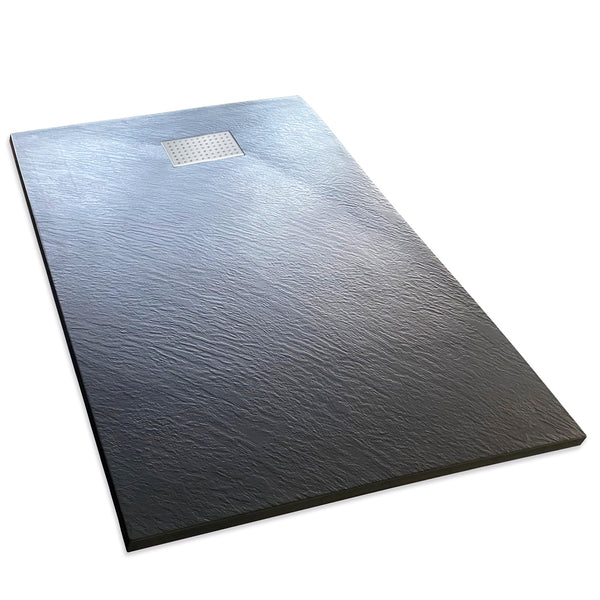 SMC Shower Base Pan Drain System - Wetroom Floor Cover Non-Slip, Curbless, Durable, Lightweight Sheet Moulding Compound Tray