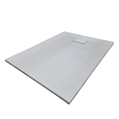 SMC Shower Base Pan Drain System - Wetroom Floor Cover Non-Slip, Curbless, Durable, Lightweight Sheet Moulding Compound Tray