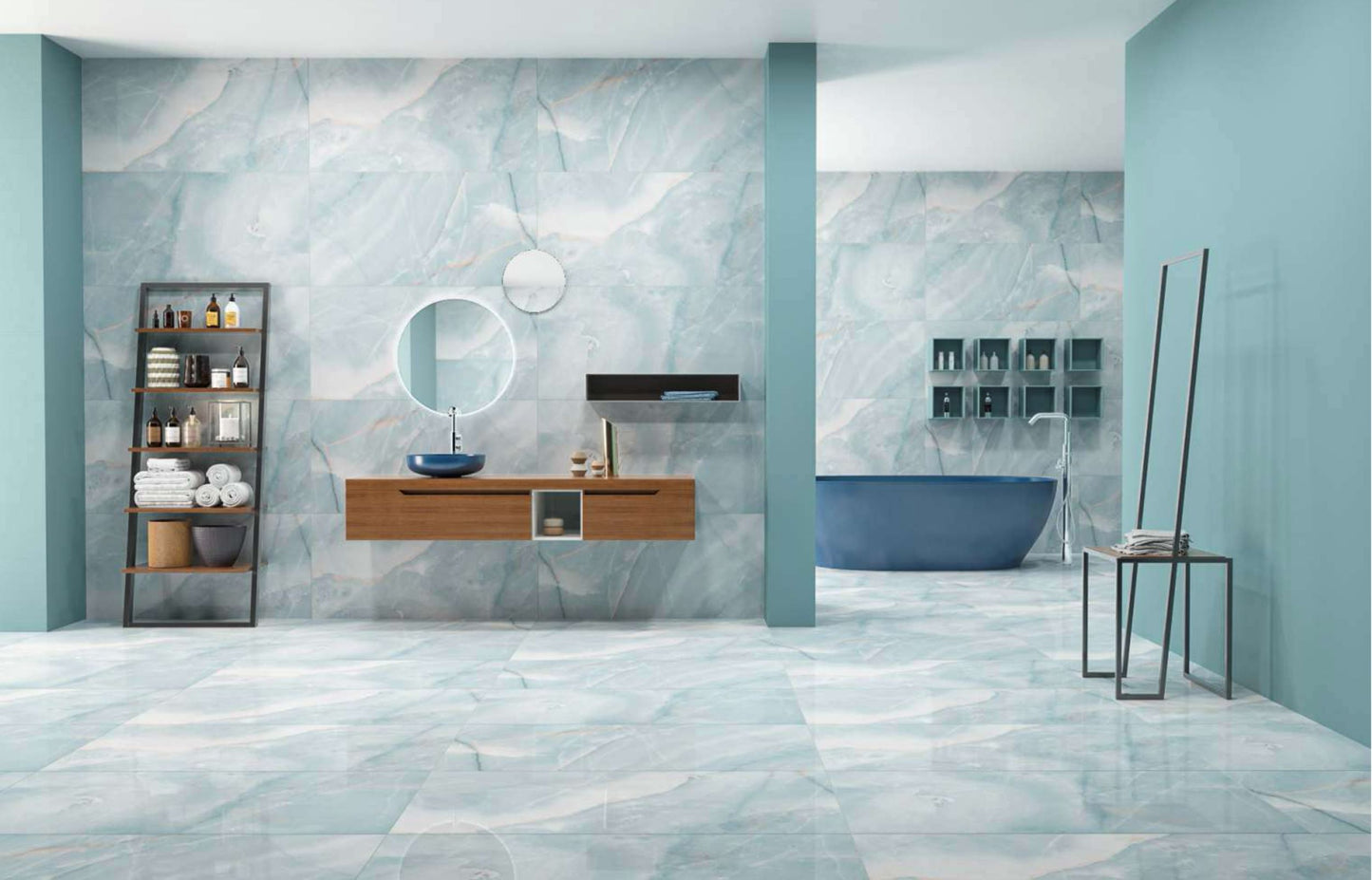 Bathroom - Tile - PACIFIC AQUA | Gloss Porcelain Tile