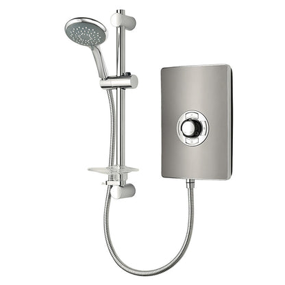 Triton - Aspirante 9.5kw Electric Shower - Brushed Steel