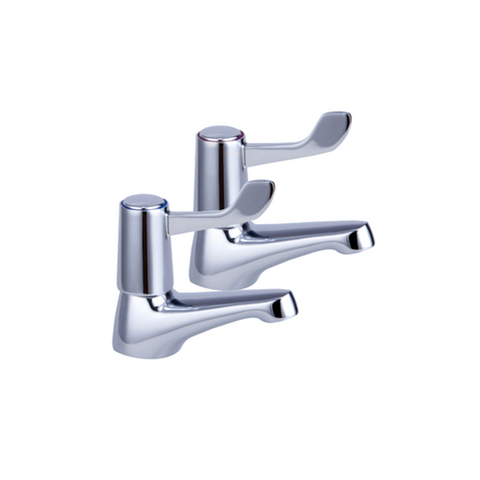 Fairford Quarter Turn Lever Taps Basin Pillar Taps