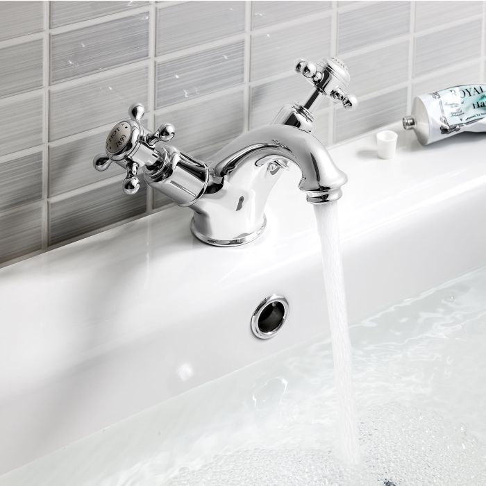 Crosswater Belgravia Crosshead Chrome Basin Mixer Without Waste