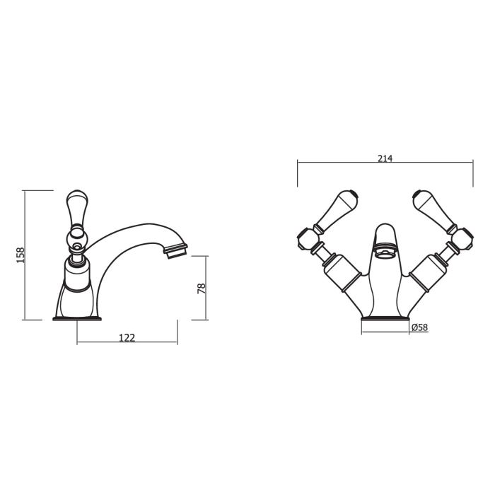 Crosswater Belgravia Lever Basin Mixer