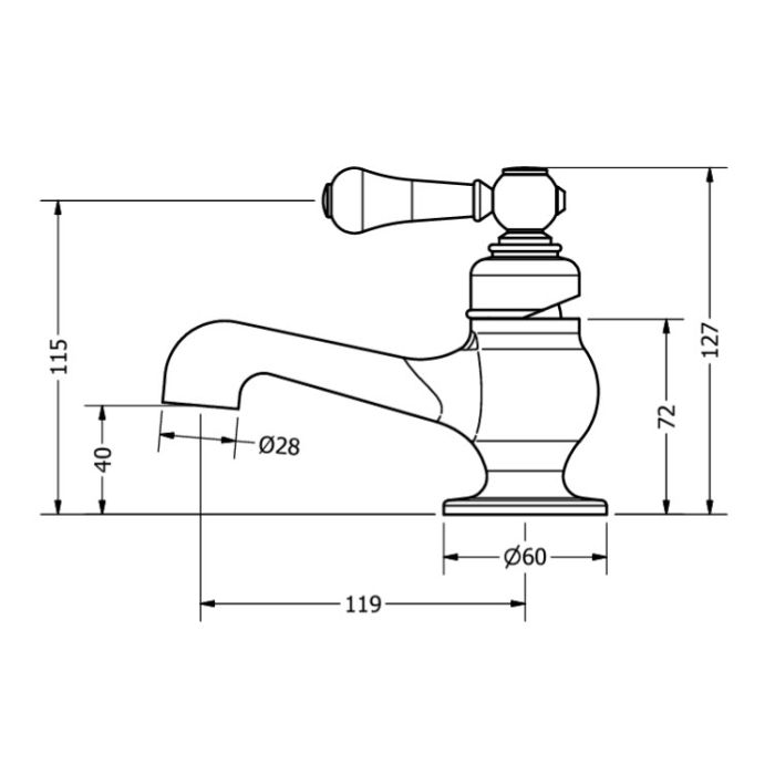 Crosswater Belgravia Lever Mini Basin Mixer