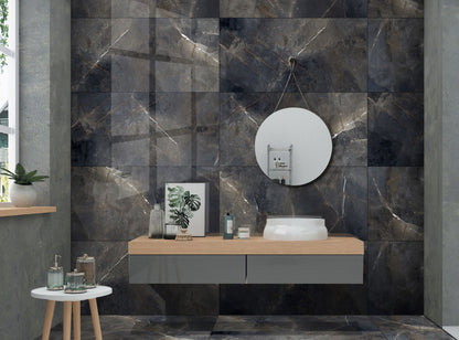 Bathroom - Tile - BLACK THUNDER - Gloss Porcelain Body