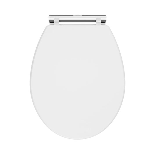 Fairford Lauren Satin White Toilet Seat