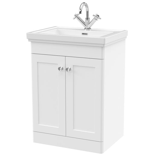 Fairford Laurel 2.0 600mm Floor Standing Satin Vanity Unit - 1 Tap Hole