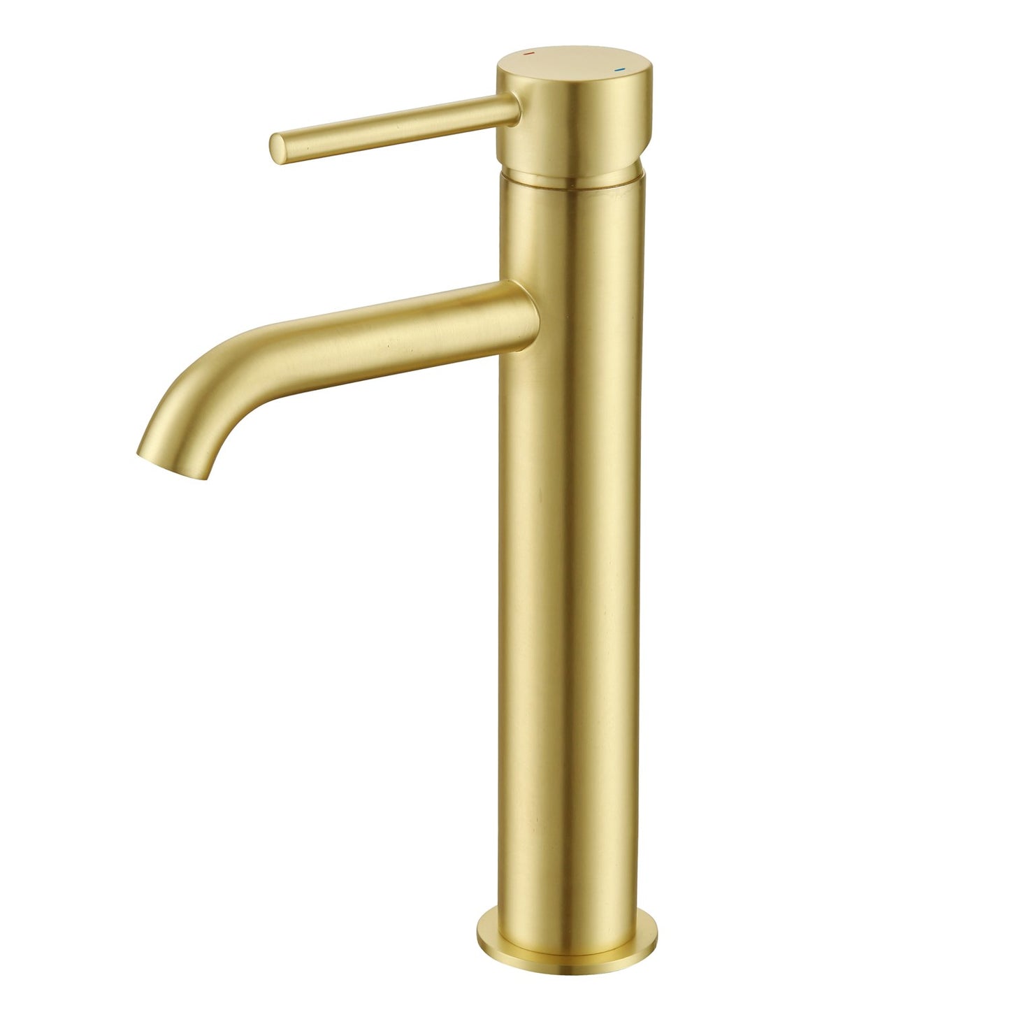 Serene Tall Basin Mixer Tap - Brushed Brass