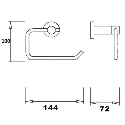 Serene Toilet Roll Holder - Brushed Brass