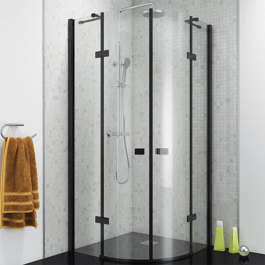 Fairford 8mm Matt Black Quadrant Shower Enclosure