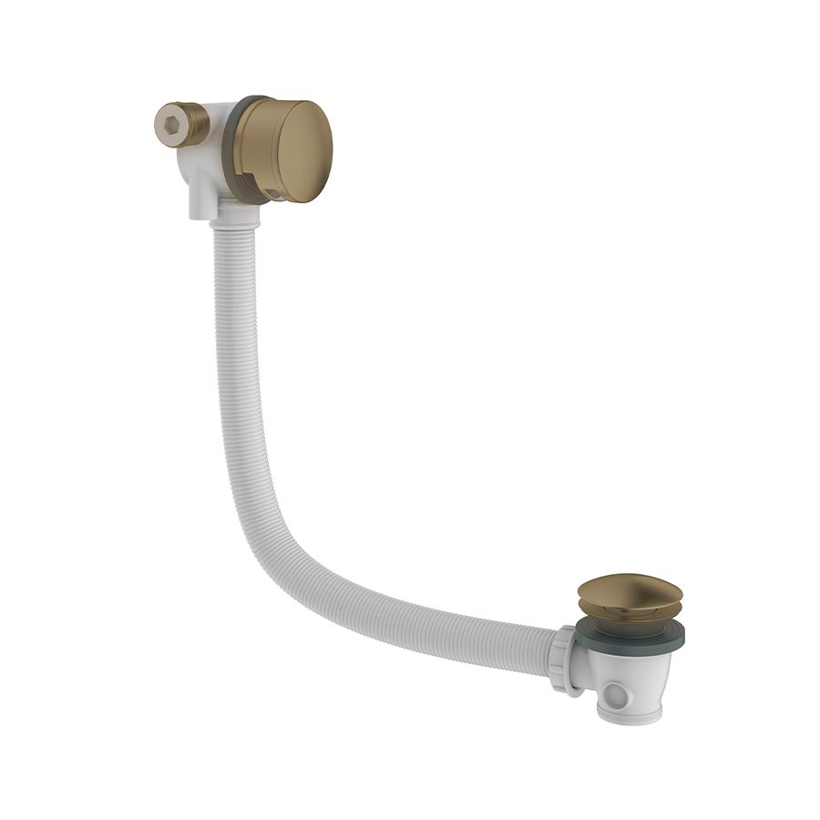 Britton Bathrooms Hoxton Brushed Brass Bath Overflow Filler