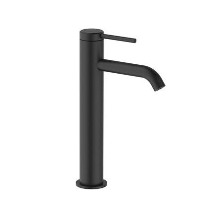 Britton Bathrooms Hoxton Matt Black High Rise Basin Mixer