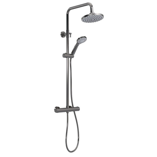 Hue Element 10 Brushed Gun Metal 2 Oulet Exposed Shower Kit