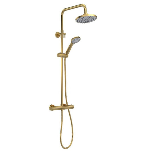 Gush Element 10 Brushed Brass 2 Oulet Exposed Shower Kit