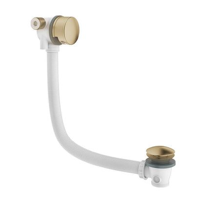 Crosswater MPRO Brushed Brass Click Clack Bath Overflow Filler with Waste