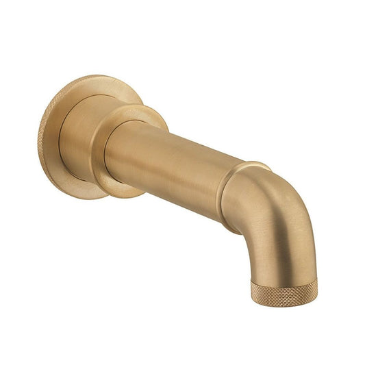 Crosswater MPRO Industrial Unlacquered Brass Bath Spout