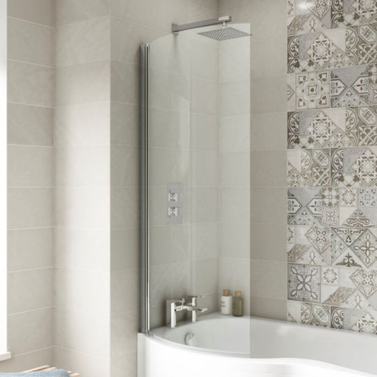 Fairford 6mm P Shaped Shower Bath Screen