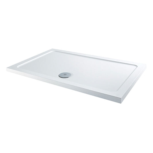 Fairford Rectangular Low Level Shower Trays, Side Waste