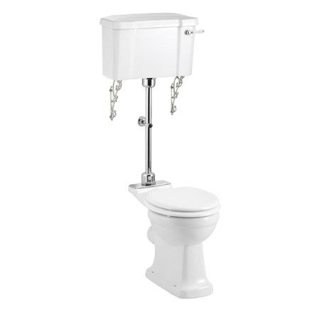 Burlington Rimless Low Level Toilet with 520 Lever Cistern