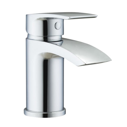 Rivato Reno Mini Basin Mixer with Push Button Waste