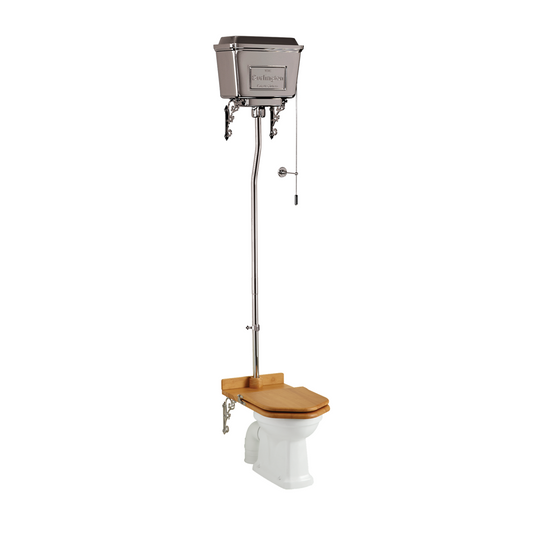 Burlington Standard High Level Toilet with Chrome Lever Cistern