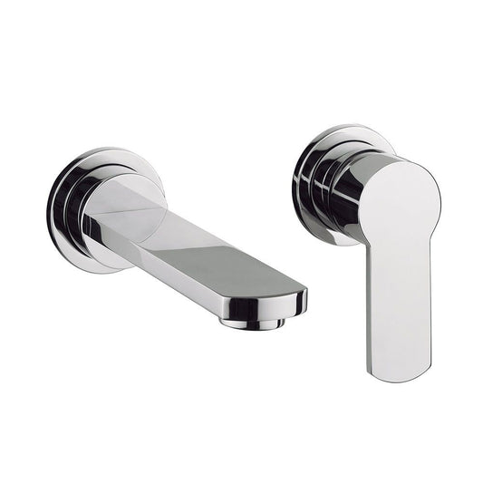 Crosswater Wisp 2 Hole Chrome Wall Mounted Basin Mixer